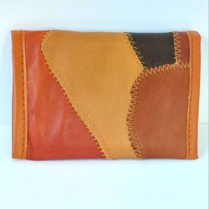 ✌️ Reto Boho 70s Vibe Patchwork Leather Wallet